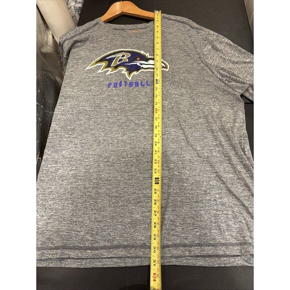 Baltimore Ravens NFL Team Apparel TX3 Cool Shirt Men’s 2XL Light Gray & Purple - Picture 9 of 14